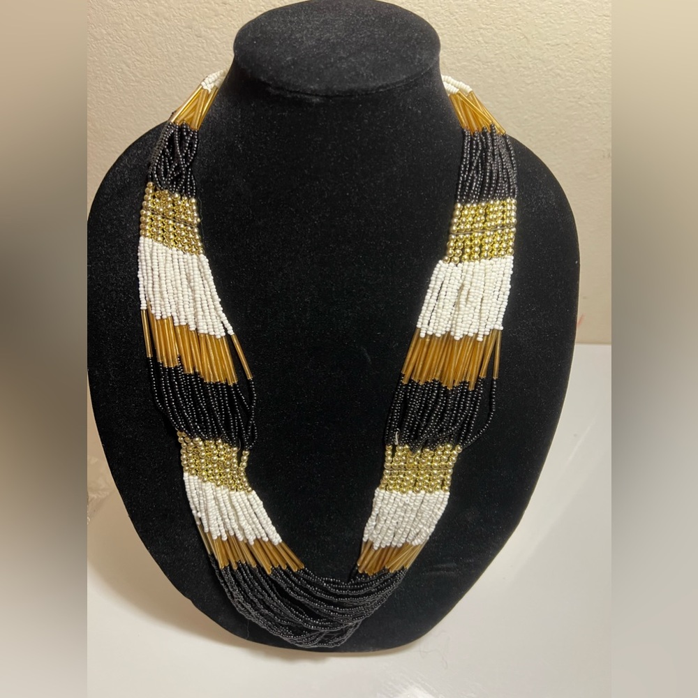 Fantasy Beaded Multi Strand Necklace